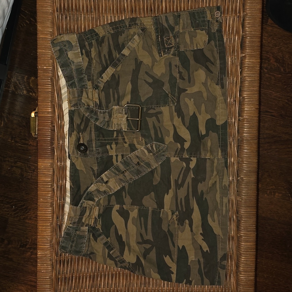 Sanctuary Green Mini Cargo Wrap Skirt